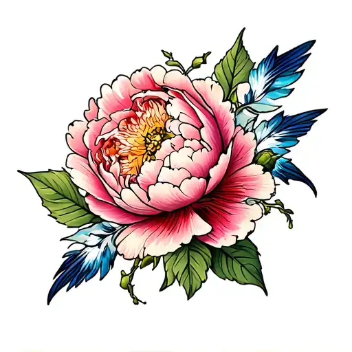 Peonie And Swallow