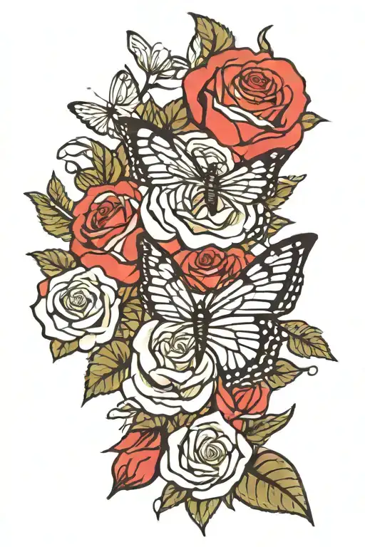 Rose And Butterfly