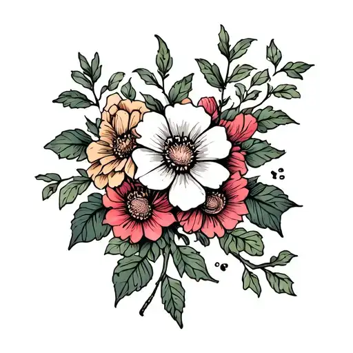 Vines And Flowers Hand