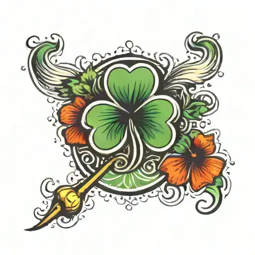 Lucky Clover Tattoo Inspired