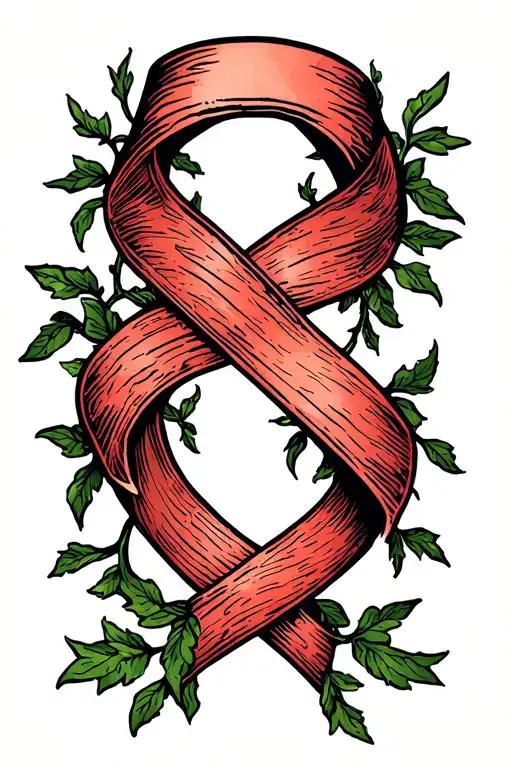 Crohns Ribbon Intertwined Vines