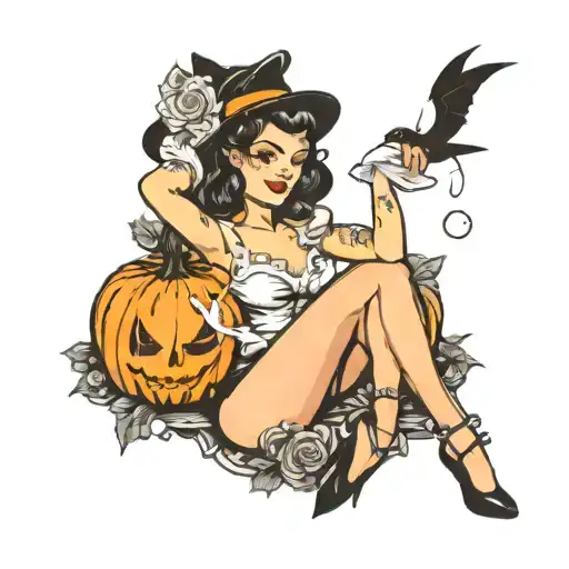 Halloween Pin Up Girl