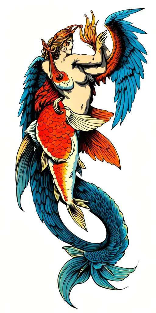 Angels And Demons With Pisces Fish