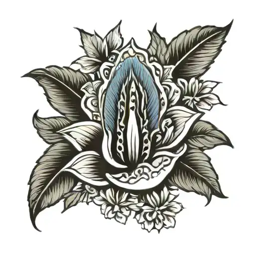 Lillie Flower With Stem And Virgen De Guadalupe