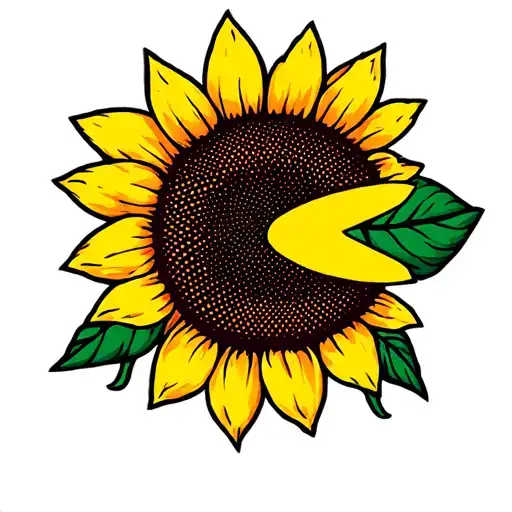 Pacman And Sunflower