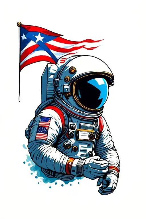 Puerto Rico Astronaut Floating