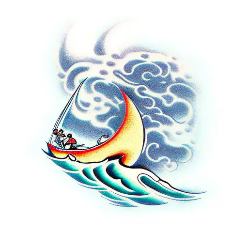 Ornamental Wave With Spider Wed