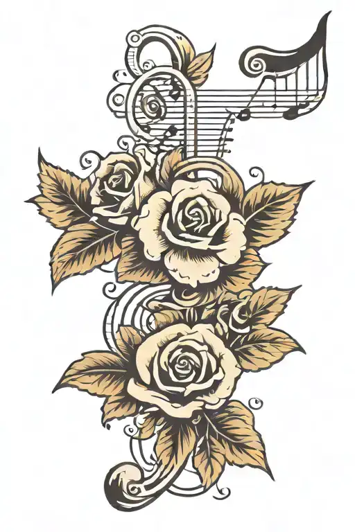 Flower Music Notes