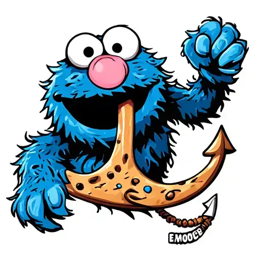 Cookie Monster With An Anchor