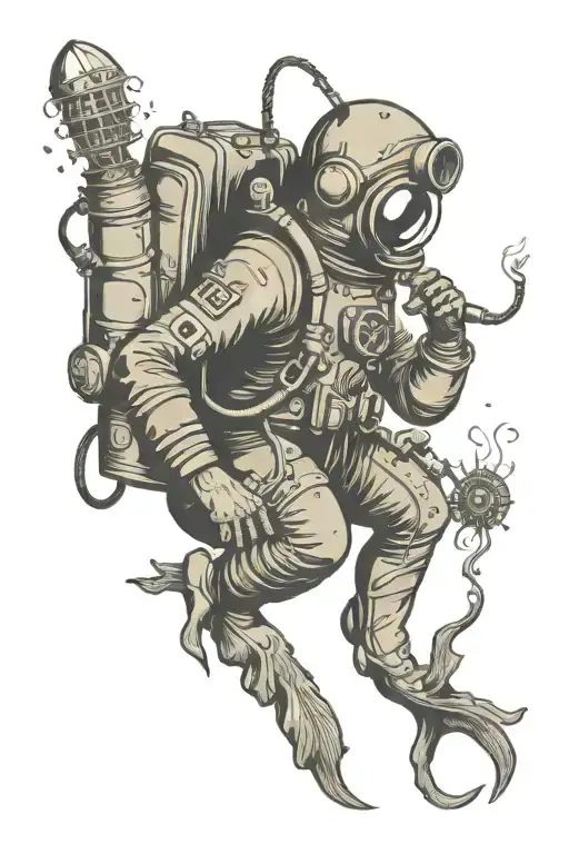 Deep Sea Diver Smoking Weed
