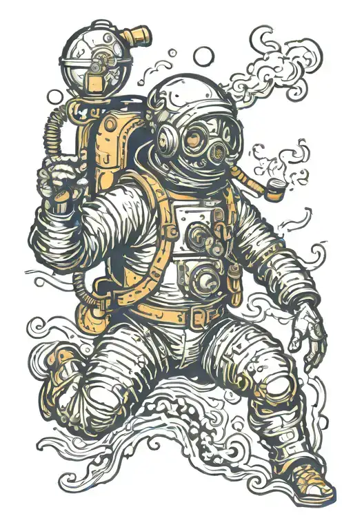 Deep Sea Diver Smoking Weed