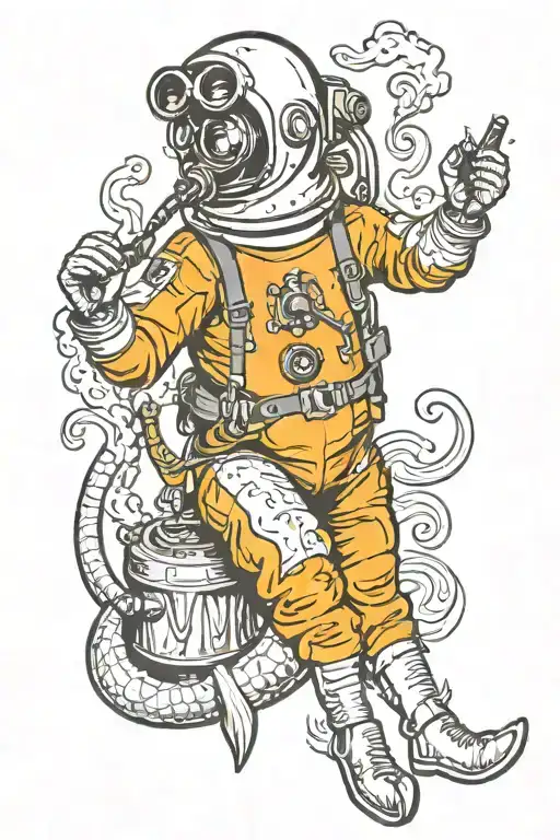 Deep Sea Diver Smoking Weed