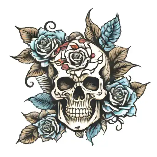 Skull And Roses