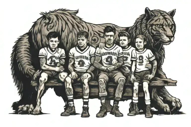 Sawmill Football Family Posing For A Picture