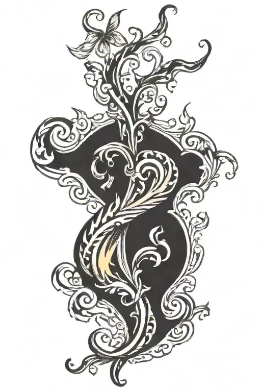 Vine Stretching Up Arm Half On Fire