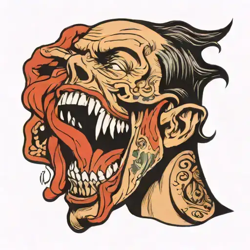 Mans Jaw Open Mouth Hands Holding