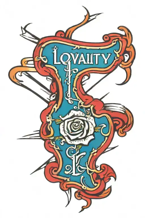 Loyalty Tattoo With The L's Red