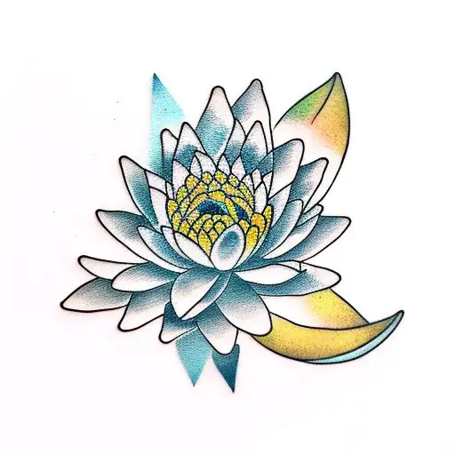 Water Lily And The Moon