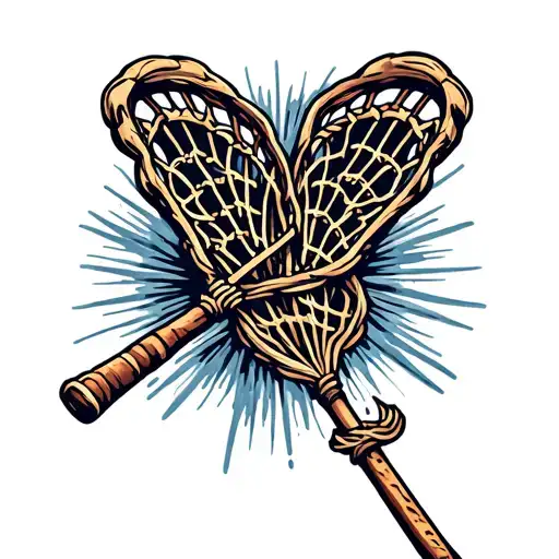 Lacrosse Stick Intertwined