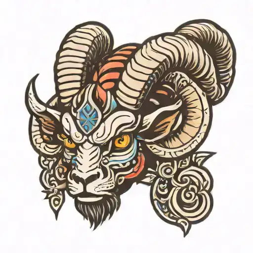 Charging Ram Angry Eyes