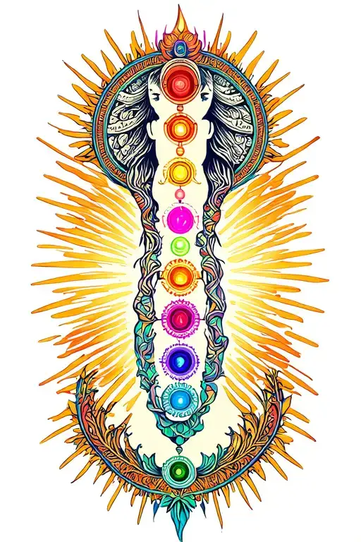 Los 7 Chakras Radiating Light