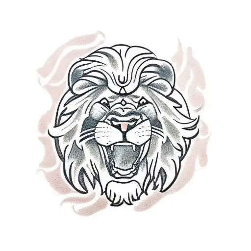 Lion Doing A Handstand