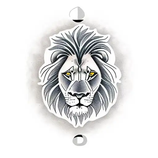 Realistic Lion Fusion With Time Clock