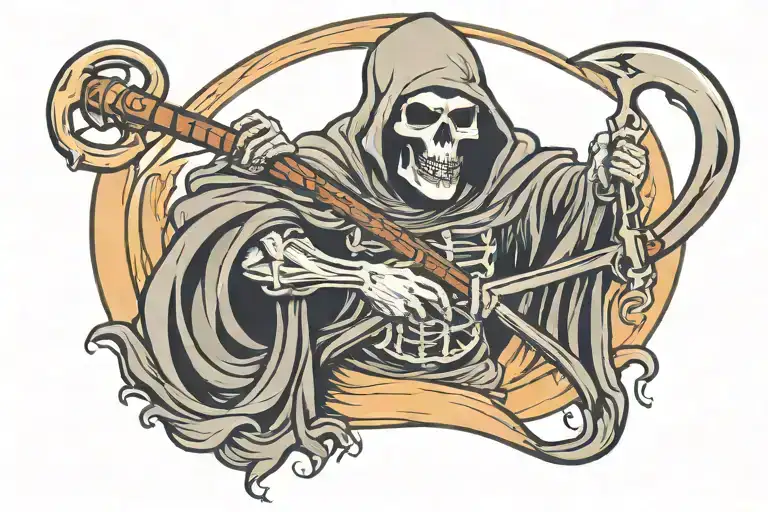 Reaper Holding A Scythe