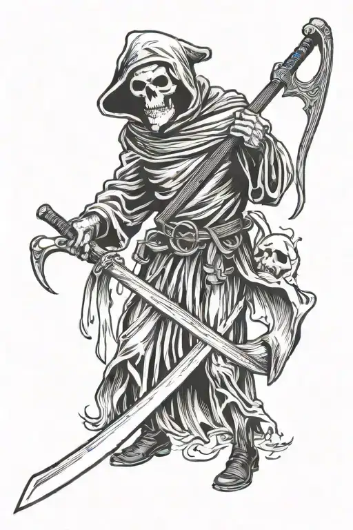 Reaper Holding A Scythe