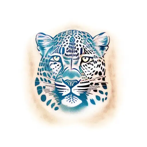 Leopard With African Tribal Markings