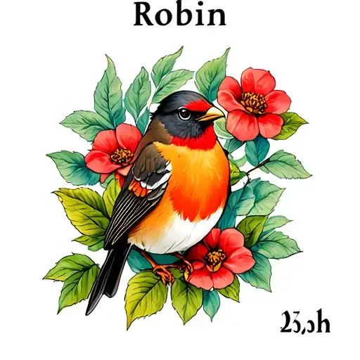 A Calendar Page But With The Name Robin Where The Month Name Would Usually Be
