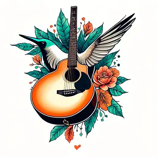 Acoustic Guitar Hummingbird