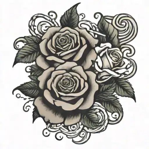 Michael And Roses Intertwined