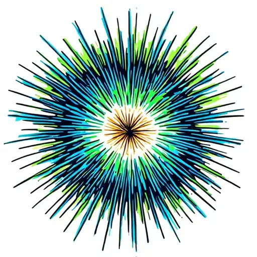 Blue And Green Single Firework