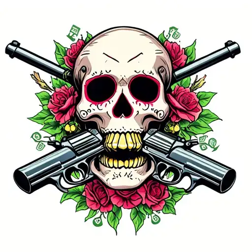 Sugar Skull Guns Money Drugs