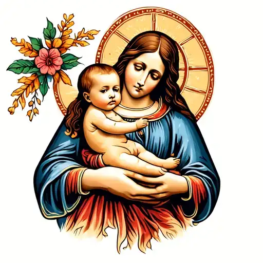 Mary Holding Baby Jesus