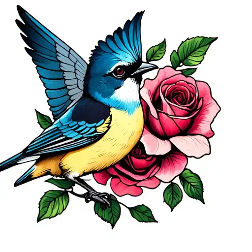 Bird And Rose