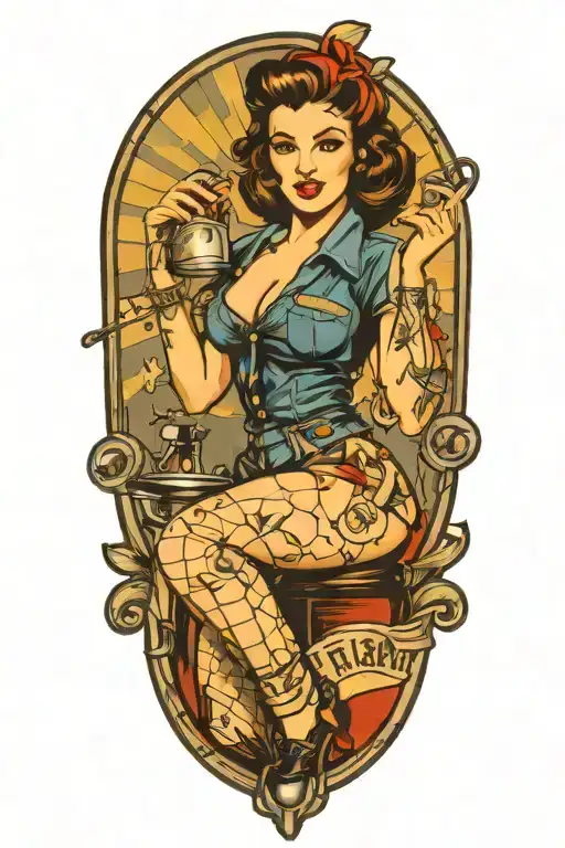 Electrician Pin Up Girl