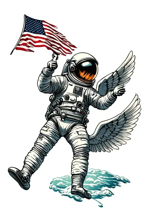 Astronaut Falling Icarus