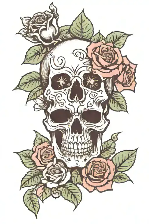 Skull And Roses