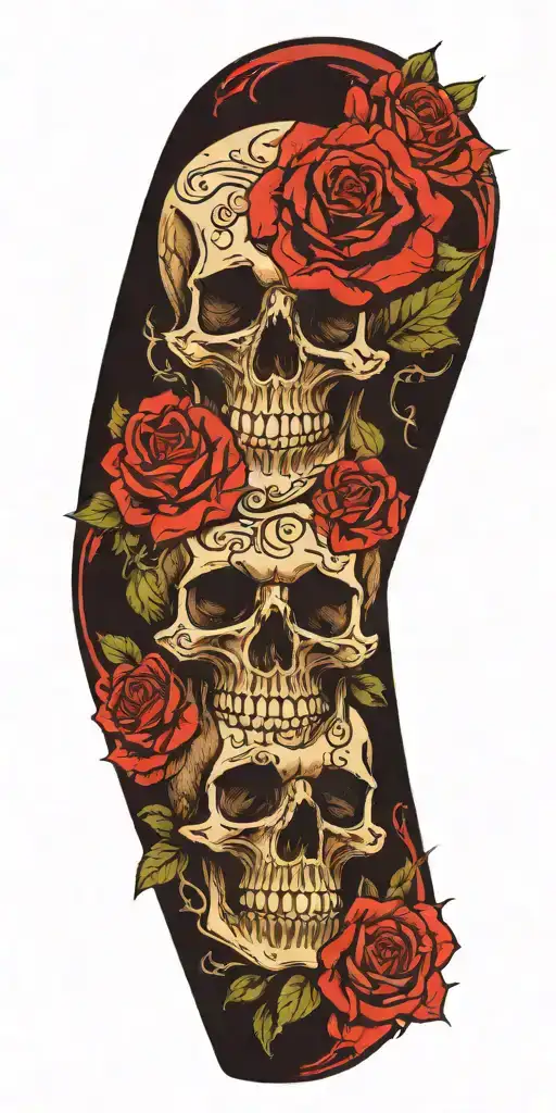 Skull And Roses