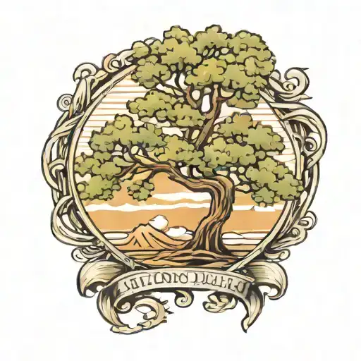 Tree In Strong Winds