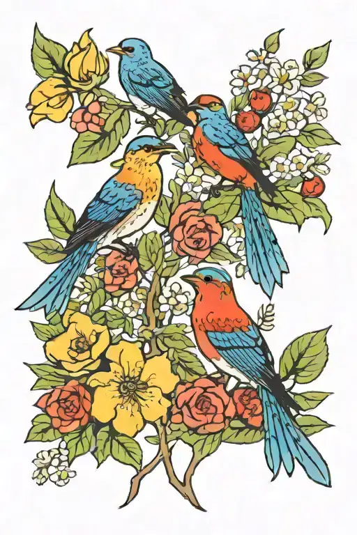 Birds And Plants