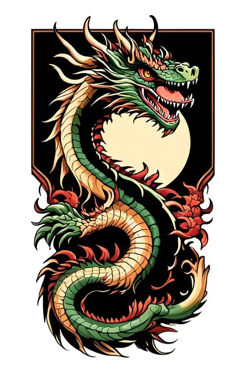 American Traditional Dragon