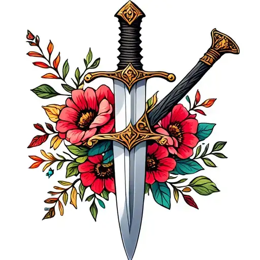 Sword With Flowers