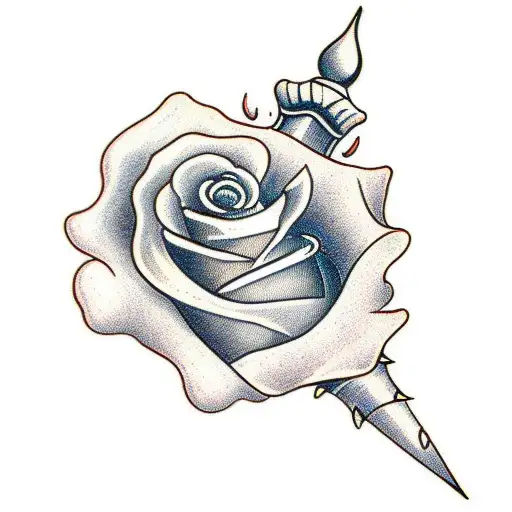 Dagger With Rose