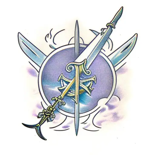 Trident And Sword