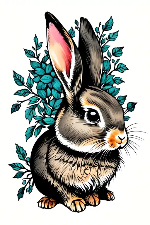 Virgo And Rabbit Tattoo Design Inspired