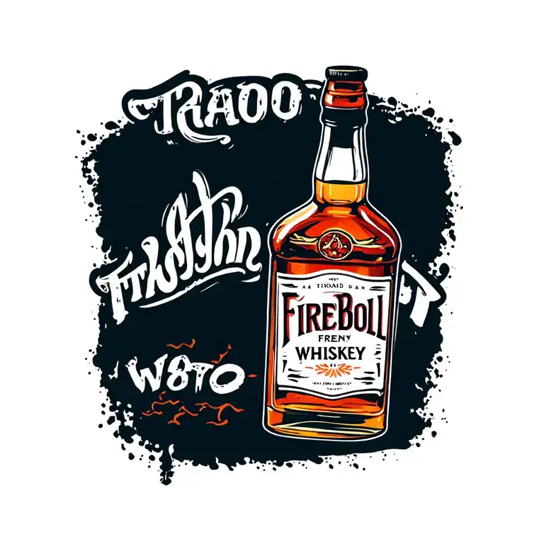Fireball Whiskey Bottle