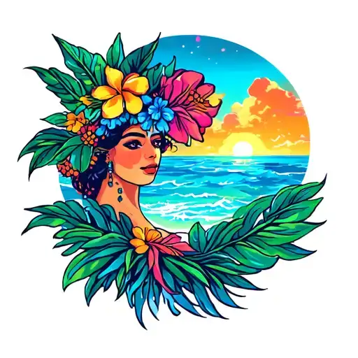 Gemini Hawaiian Theme With Sky